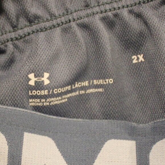 Under Armour (UA) | Women's | Loose Play Up 2.0 Print Shorts | Blue | 2X - Picture 4 of 5